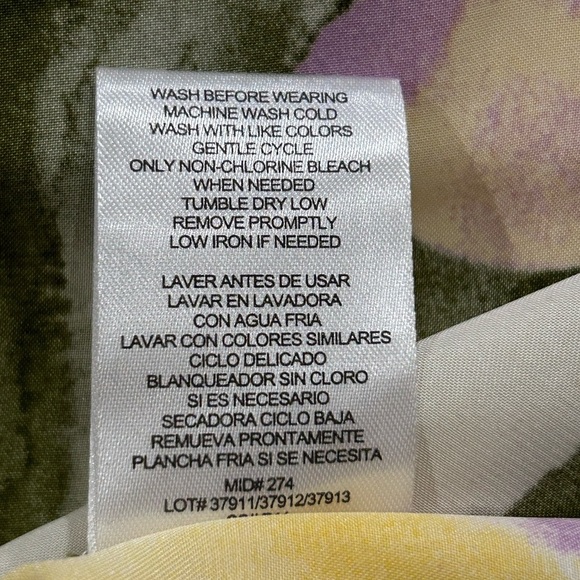 French Connection Long Shirt Dress Multicolor Abstract Print Size M NWT - Picture 8 of 9